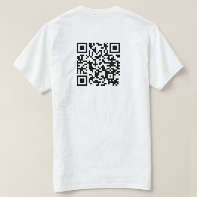 URL zu qr-Code hinzufügen T-Shirt (Design Rückseite)