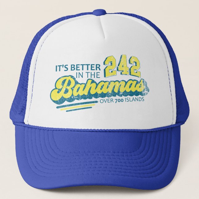 Urlaub 242 Bahamas Hat Cruise 700 Inseln Truckerkappe (Vorderseite)