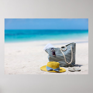 Urlaub am tropischen Strand Poster
