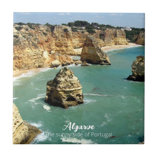 Urlaub an der Algarve in Portugal Fliese (Vorderseite)