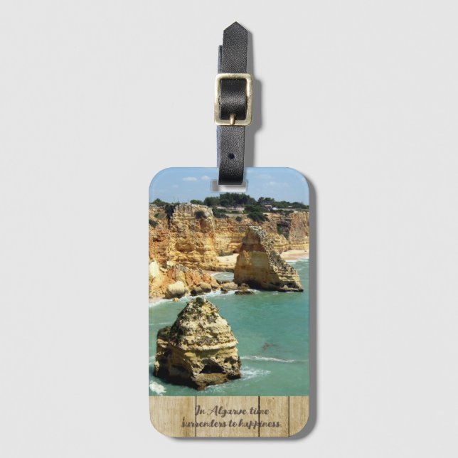 Urlaub an der Algarve in Portugal Gepäckanhänger (Vorderseite Vertikal)
