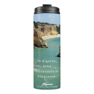 Urlaub an der Algarve in Portugal Thermosbecher