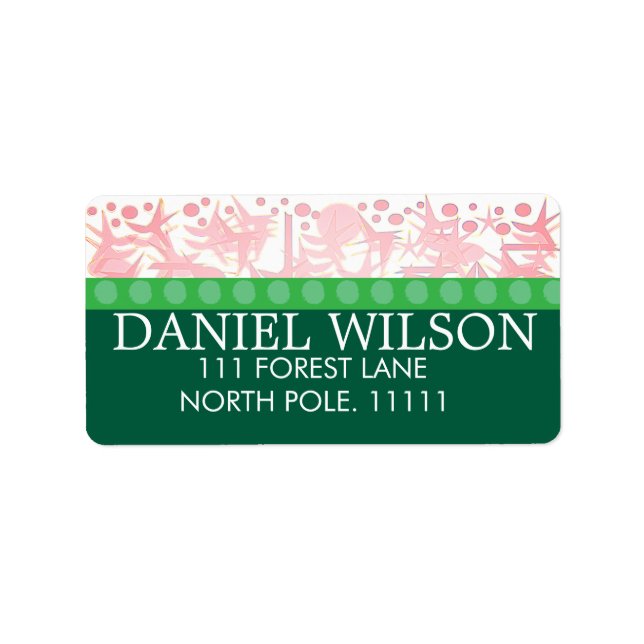 URLAUB ART DECO ADRESSAUFKLEBER (Vorne)