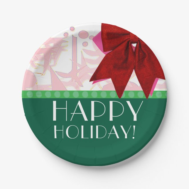 URLAUB ART DECO PAPPTELLER (Vorderseite)