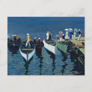 Urlaub auf dem Hudson   George Luks Postkarte