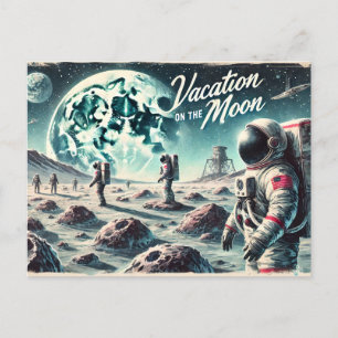Urlaub auf dem Mond Postkarte