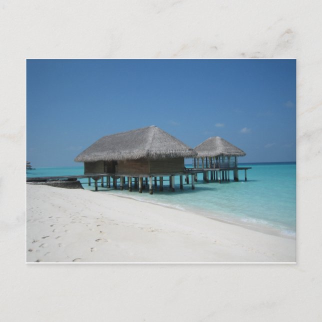 Urlaub auf den Malediven Postkarte (Vorderseite)