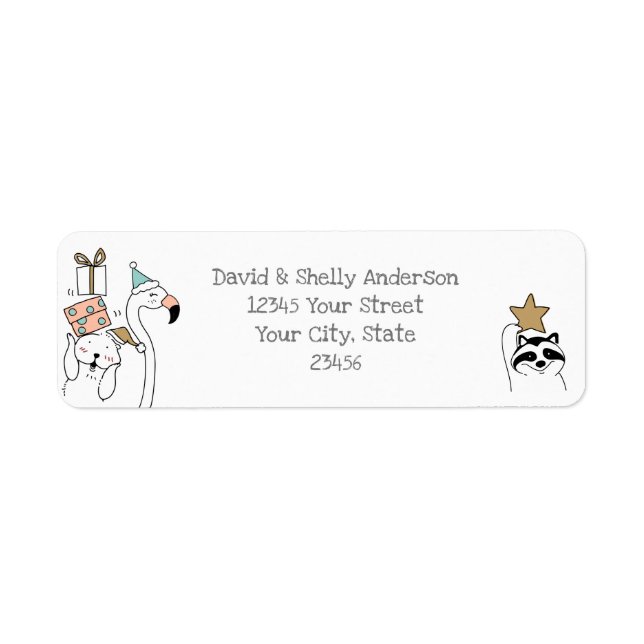 Urlaub bei Tieren mit niedlichem Cartoon (Vorne)