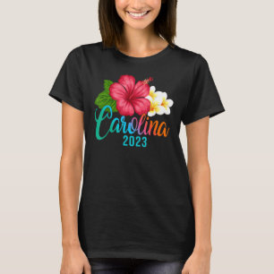Urlaub Carolina Tropischer Hibiskus Blume T-Shirt