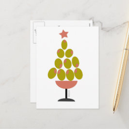 Urlaub 'CHEERS'! Olivenbaumdesign Feiertagspostkarte