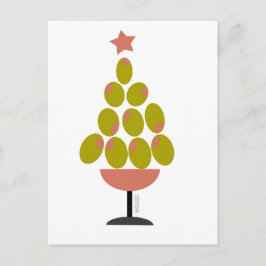 Urlaub 'CHEERS'! Olivenbaumdesign Feiertagspostkarte