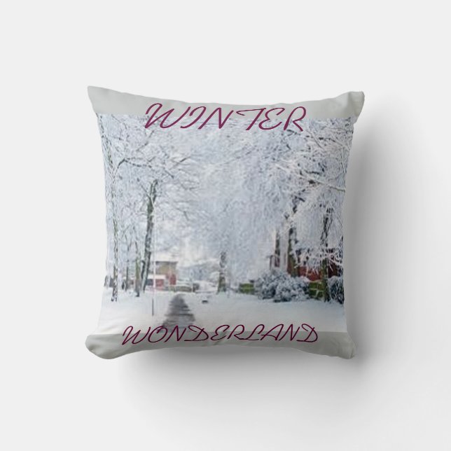 URLAUB CHRISTMAS WINTER WONDERLAND DURCH PILLOW KISSEN (Vorderseite)