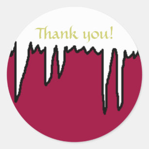 Urlaub Danke! -Sticker Runder Aufkleber