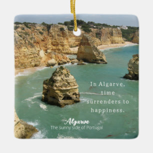 Urlaub der Strandfamilie an der Algarve in Portuga Keramikornament