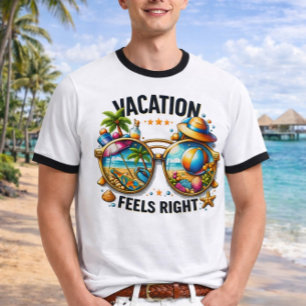 Urlaub fühlt sich richtig an Ringer T-Shirt USA
