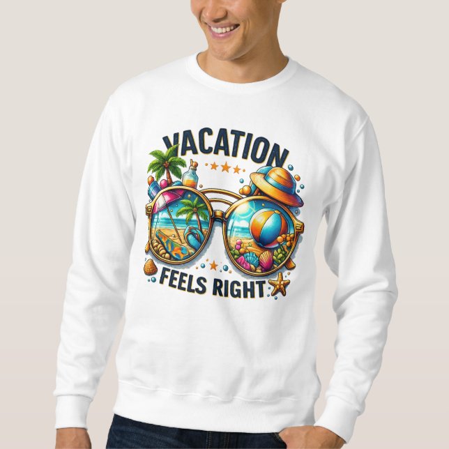 Urlaub Gefühlt Richtig Basic Sweatshirt USA (Vorderseite)