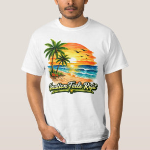 Urlaub Gefühlt Richtig Herren-Wert-T-Shirt USA T-Shirt