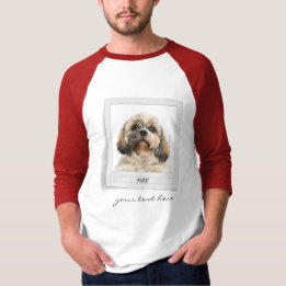 Urlaub Haustier Geburtstag Foto Rahmen Personalisi T-Shirt