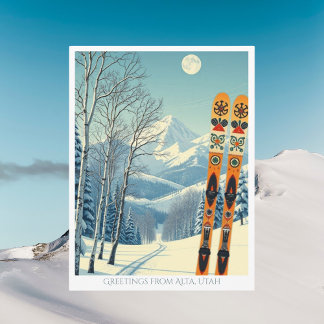 Urlaub im Alta Utah Skigebiet Resort Postkarte