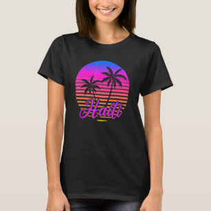 Urlaub im Karibischen Meer Haiti Strand Retro T-Shirt