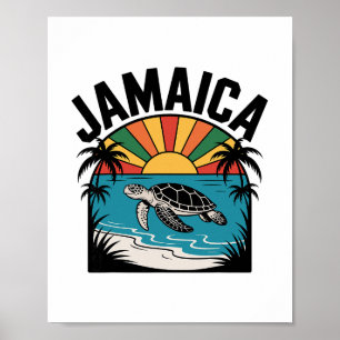 Urlaub im Stil des alten Jamaica Reggae Poster