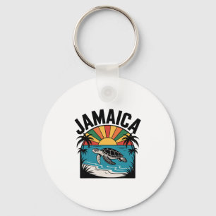 Urlaub im Stil des alten Jamaica Reggae Schlüsselanhänger