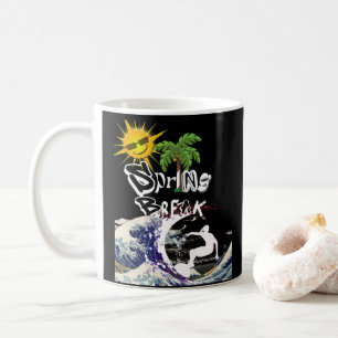 Urlaub in den Frühlingsferien im Stil der alten Ze Kaffeetasse