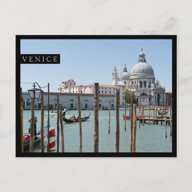 Urlaub in der venezianischen Landschaft schwarze K Postkarte (Vorderseite)