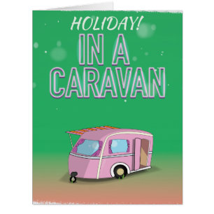 Urlaub in einem karawischen Cartoon-Poster