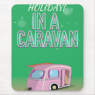 Urlaub in einem karawischen Cartoon-Poster Mousepad