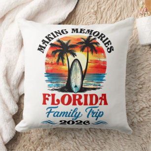 Urlaub in Florida im Stil der Vergangenheit Famili Kissen