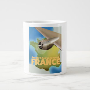 Urlaub in Frankreich Reiseplakat Jumbo-Tasse
