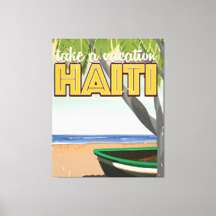 Urlaub in Haiti Reiseplakat Leinwanddruck