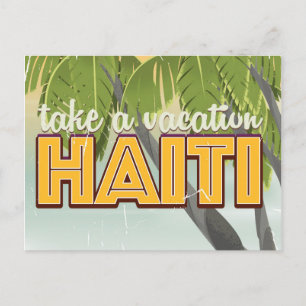 Urlaub in Haiti Reiseplakat Postkarte