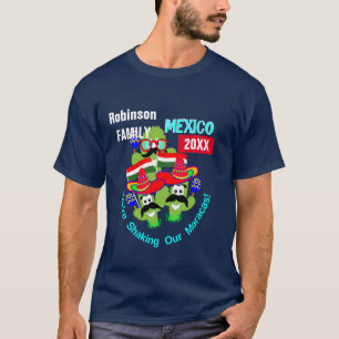 Urlaub in Mexico Family Group Spaß Personalisiert T-Shirt