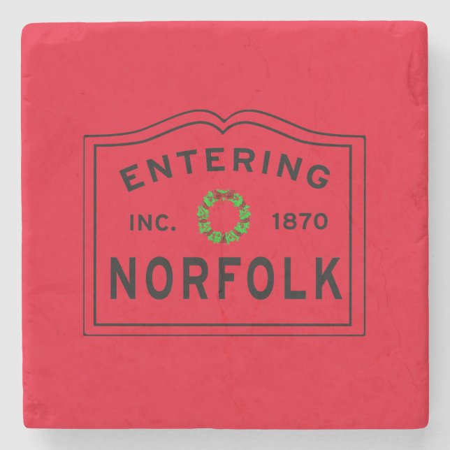 Urlaub in Norfolk Massachusetts Steinuntersetzer (Vorderseite)