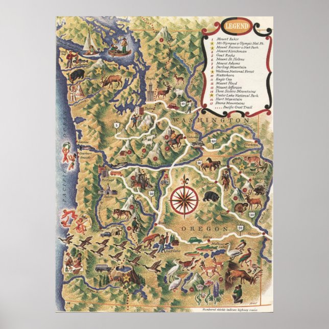 Urlaub in Oregon 1952 Poster (Vorne)