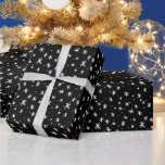 Urlaub in Schwarz und Weiß Geschenkpapier<br><div class="desc">Dieses charmante Urlaubspapier zeichnet sich durch ein schwarz-weißes,  handgezeichnetes Sternenmuster aus. Es ist die perfekte Geschenkpackung für Weihnachten oder Hanukkah Geschenke.</div>