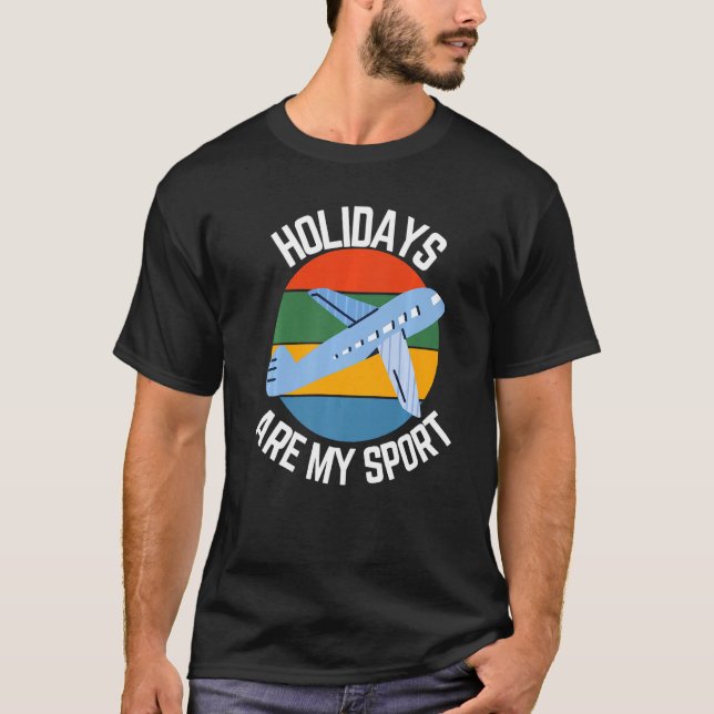 Urlaub ist mein Sport, Flieger T-Shirt (Vorderseite)