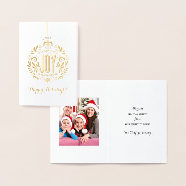 URLAUB JOY WHIMSICAL CHRISTMAS ORNANATION | GOLD FOLIENKARTE (Anzeige)
