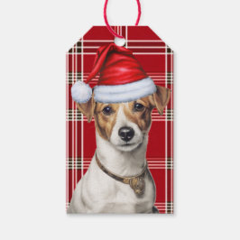 Urlaub Kariert mit Jack Russell Dog Weihnachten Geschenkanhänger
