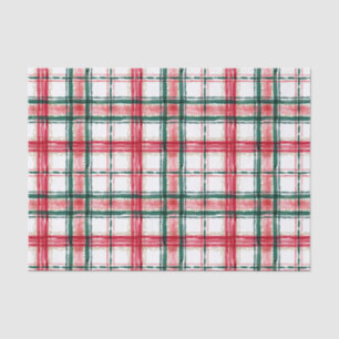 URLAUB KARIERT Red Green Seidenpapier