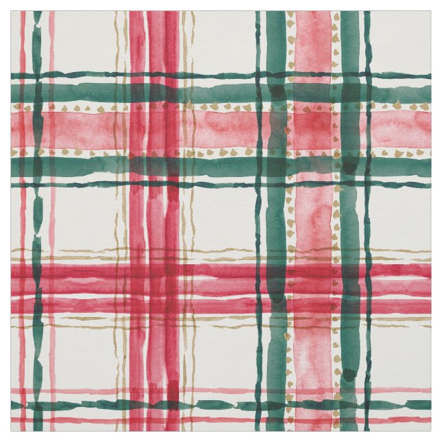 URLAUB KARIERT Red Green Stoff (Muster)