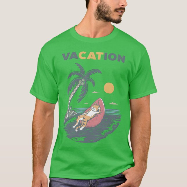 Urlaub Katzenjunge T-Shirt (Vorderseite)