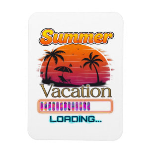 Urlaub lädt Sommer Sonnenuntergang Strand Magnet