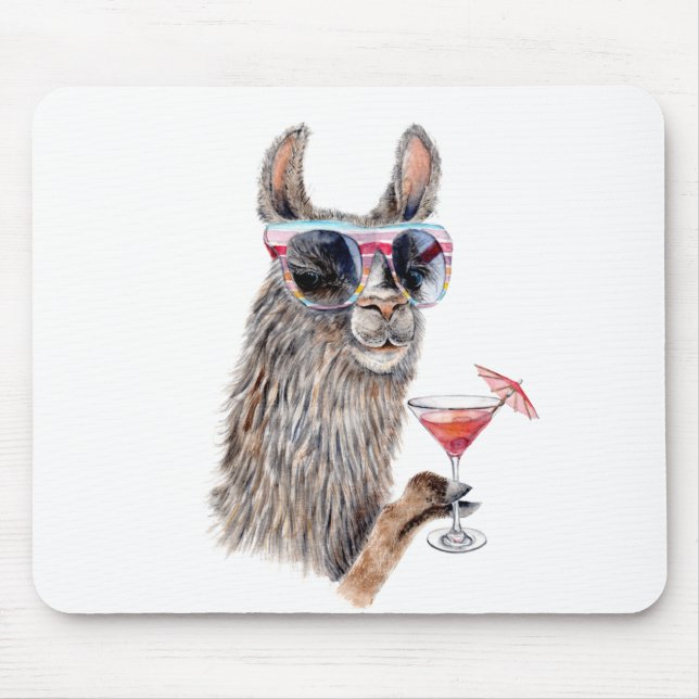 Urlaub Llama Mousepad (Vorne)