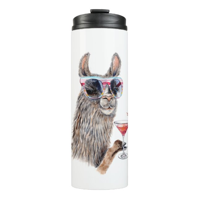 Urlaub Llama Thermosbecher (Vorderseite)