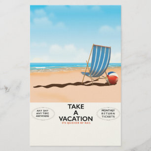 Urlaub machen briefpapier