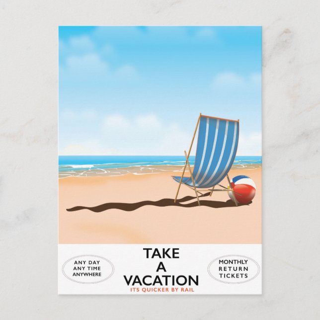 Urlaub machen postkarte (Vorderseite)