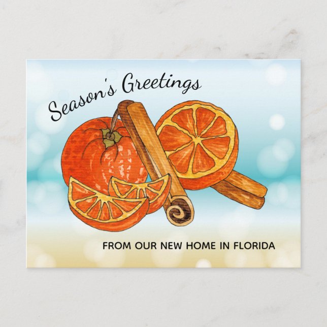 Urlaub neue Adresse in Florida Ankündigungspostkarte (Vorderseite)